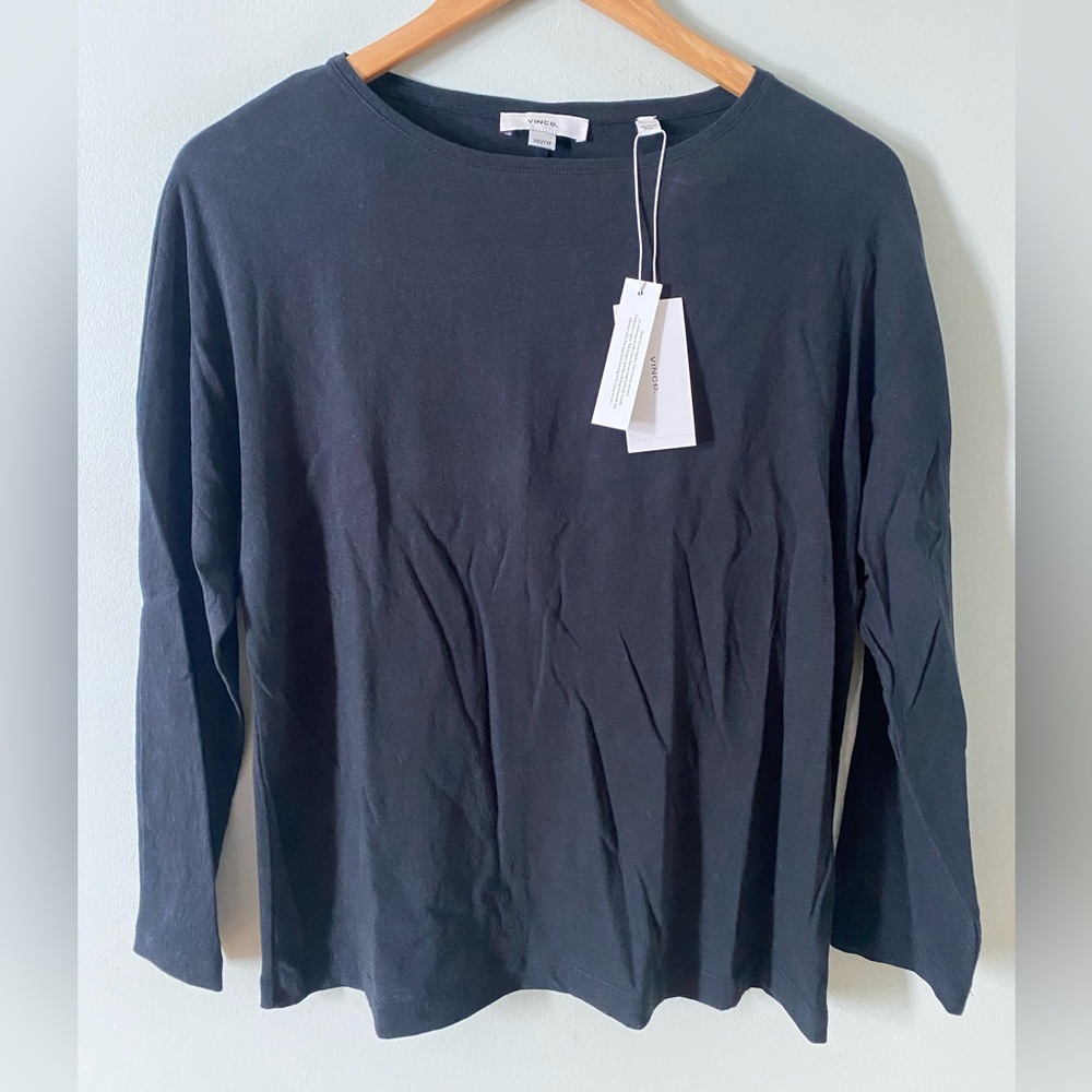 NWT Womens Vince T- Shirt Top Black Size XXS